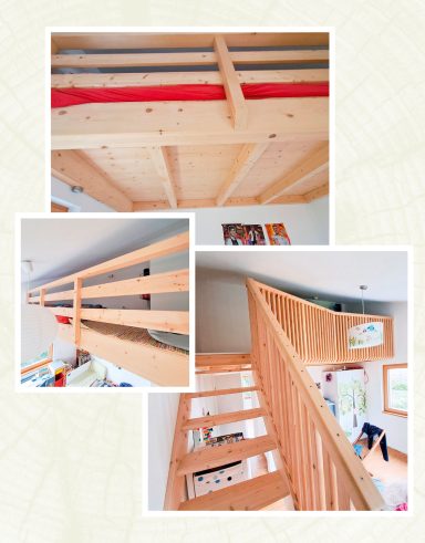 Galerie Galerie aus Fichte fürs Kinderzimmer